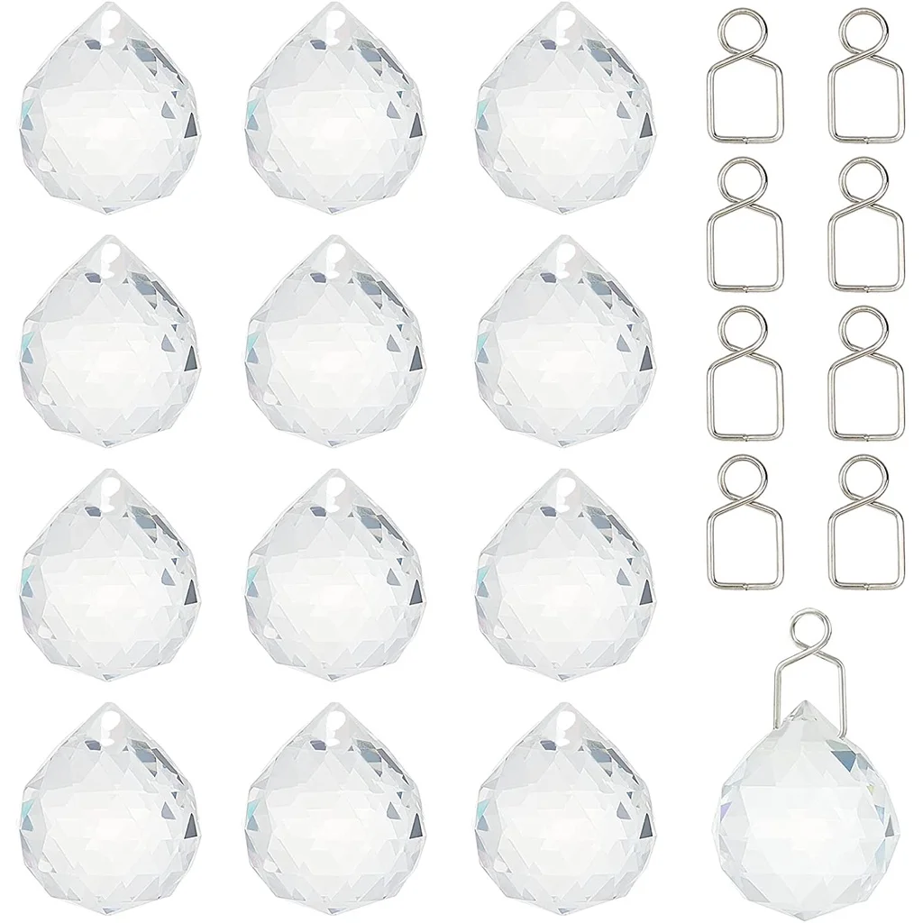 1Set Faceted Round Glass Ball with Stainless Steel Chandelier Connectors Clips Pins 20pcs Clear Cut Glass Ball Translucent
1Set Faceted Round Glass Ball with Stainless Steel Chandelier Connectors Clips Pins 20pcs Clear Cut Glass Ball Translucent