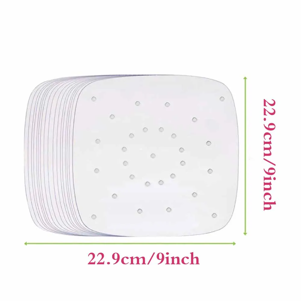 100pcs 7/8/9 Inch Air Fryer Liners Perforated Non-stick Mat Steaming Baking Cooking White Pot Oil Paper Accessories
100pcs 7/8/9 Inch Air Fryer Liners Perforated Non-stick Mat Steaming Baking Cooking White Pot Oil Paper Accessories