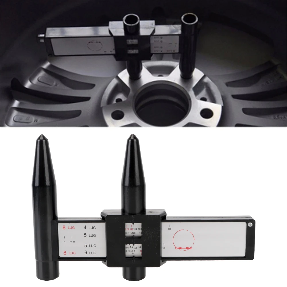 Wheel Rim Bolt Pattern Modified hole distance ruler Black PCD caliper 8LUG wheels Hole distance measuring tool
Wheel Rim Bolt Pattern Modified hole distance ruler Black PCD caliper 8LUG wheels Hole distance measuring tool