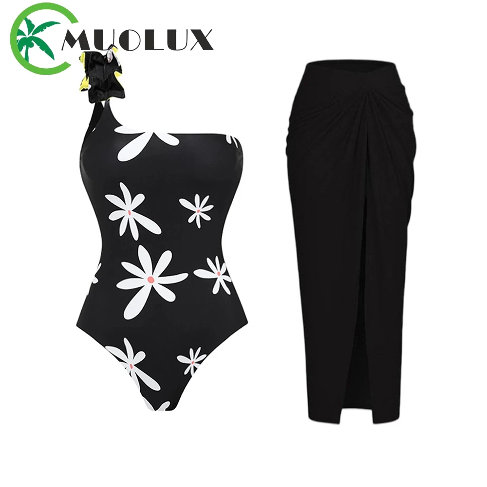 MUOLUX 2023 Sexy Women One Piece Shoulder Swimwear Bikini Set Swimsuit Black Print Summer Beach Skirt Summer Bathing Suit Dress
MUOLUX 2023 Sexy Women One Piece Shoulder Swimwear Bikini Set Swimsuit Black Print Summer Beach Skirt Summer Bathing Suit Dress