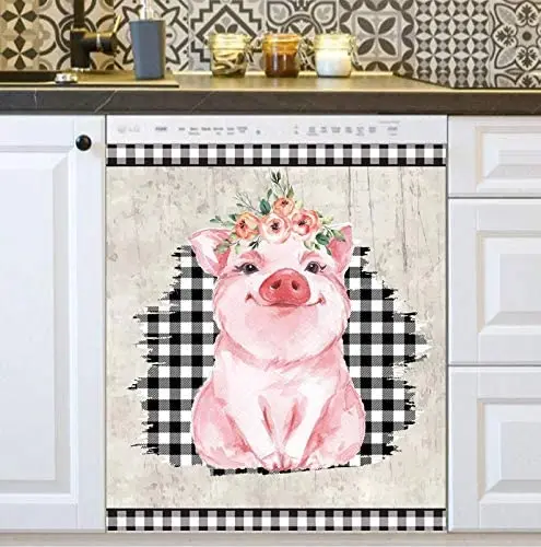 Lovely Pig Magnetic Stickers,Dishwasher Door Cover,Kitchen Decorative Fridge Panel Decal Cover (Easily Trimmable 23" W x 26" H)
Lovely Pig Magnetic Stickers,Dishwasher Door Cover,Kitchen Decorative Fridge Panel Decal Cover (Easily Trimmable 23" W x 26" H)