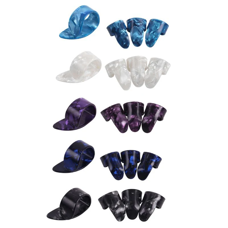4 pcs/set 1 Thumb + 3 Finger Guitar Picks Celluloid Fingerpicks Guitar Plectrum Sheath For Acoustic Electric Guitar Accessories
4 pcs/set 1 Thumb + 3 Finger Guitar Picks Celluloid Fingerpicks Guitar Plectrum Sheath For Acoustic Electric Guitar Accessories