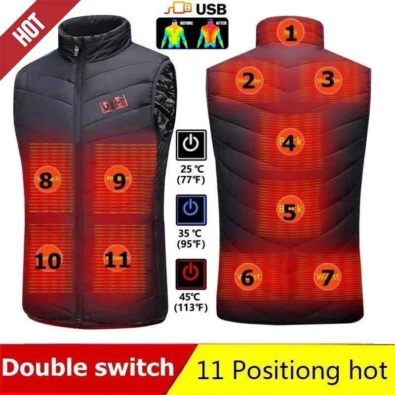 2022 New Unisex USB Electric Heating Vest Jacket Heating Pad Winter Camping Outdoor Vest 3-speed Temperature Adjustment
2022 New Unisex USB Electric Heating Vest Jacket Heating Pad Winter Camping Outdoor Vest 3-speed Temperature Adjustment