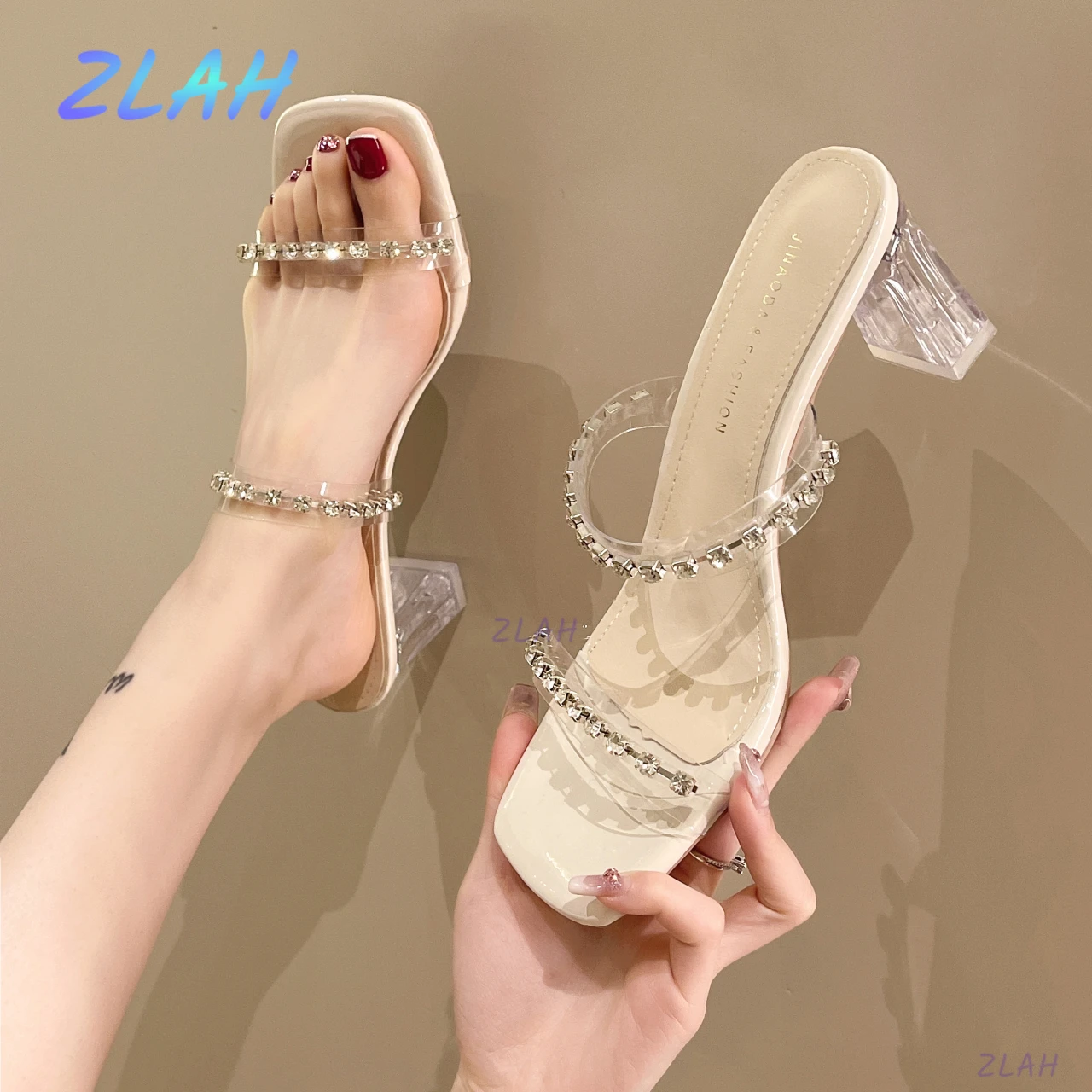 New Women's Sandals Zlah Open Toe Square Toe Pumps Women's Cutout High Heels Party Shoes Summer Women's Slippers
New Women's Sandals Zlah Open Toe Square Toe Pumps Women's Cutout High Heels Party Shoes Summer Women's Slippers