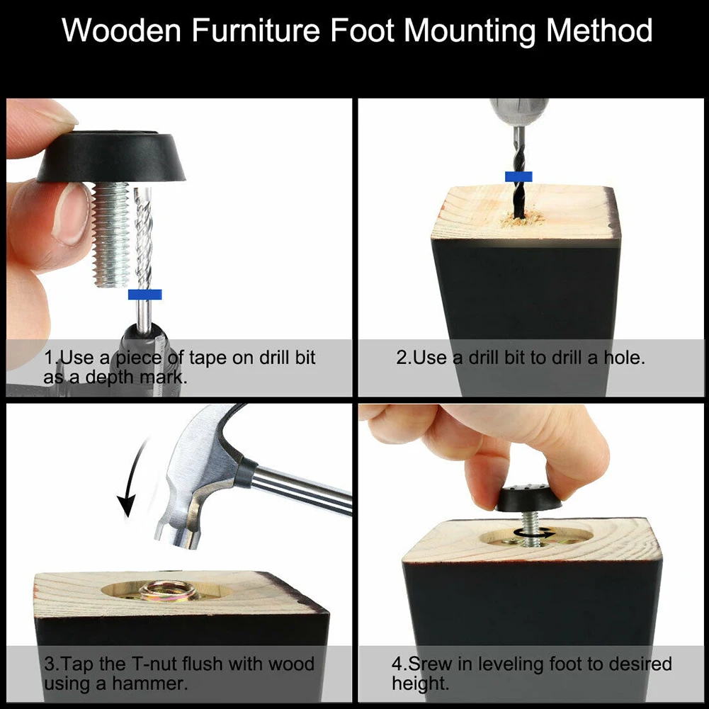 20Pcs Leveling Foot Chair Glide Leveling Screw On Type Metal&Plastic M6*22mm Spare Tools Home Dector Tables Restaurant Furniture
20Pcs Leveling Foot Chair Glide Leveling Screw On Type Metal&Plastic M6*22mm Spare Tools Home Dector Tables Restaurant Furniture