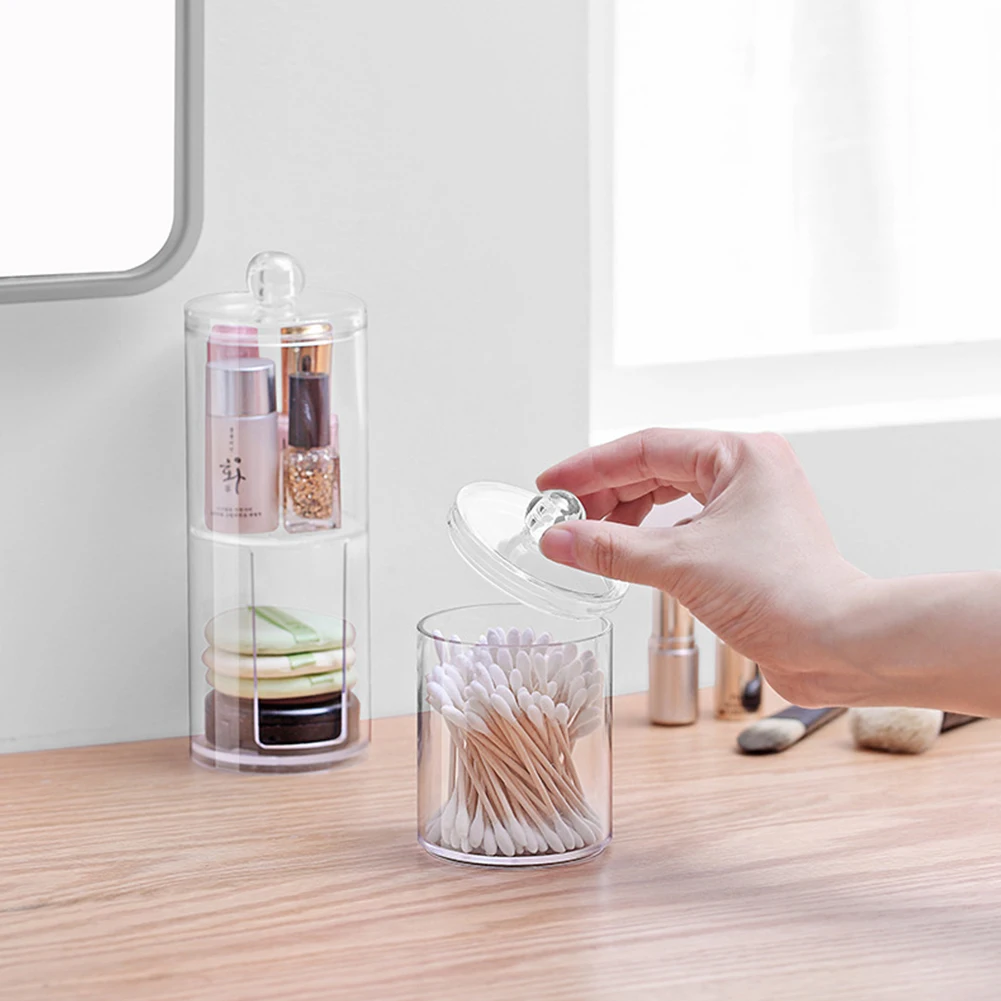 Cotton Swabs Jewelry Storage Box High Transparent Cleansing Cotton Storage Jar Cosmetics Organizer Lipstick Holder Storage Box
Cotton Swabs Jewelry Storage Box High Transparent Cleansing Cotton Storage Jar Cosmetics Organizer Lipstick Holder Storage Box