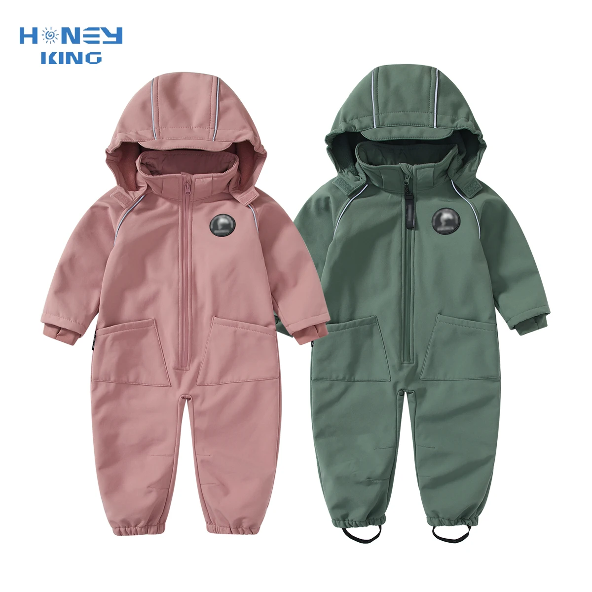 HONEYKING Baby Softshell Overalls Onepiece Romper Outdoor Hooded Coveralls Fleece Waterproof Jumpsuit Boys Clothes Kids Playsuit
HONEYKING Baby Softshell Overalls Onepiece Romper Outdoor Hooded Coveralls Fleece Waterproof Jumpsuit Boys Clothes Kids Playsuit