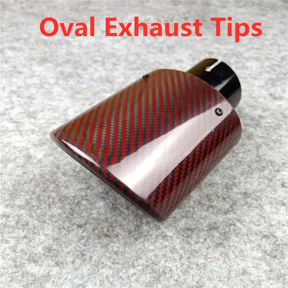 Oval Shape 1Pcs Car Styling Glossy Red Carbon Muffler End Pipe Exhaust Pipe Muffler For Akrapovic Carbon Exhaust Tips
Oval Shape 1Pcs Car Styling Glossy Red Carbon Muffler End Pipe Exhaust Pipe Muffler For Akrapovic Carbon Exhaust Tips