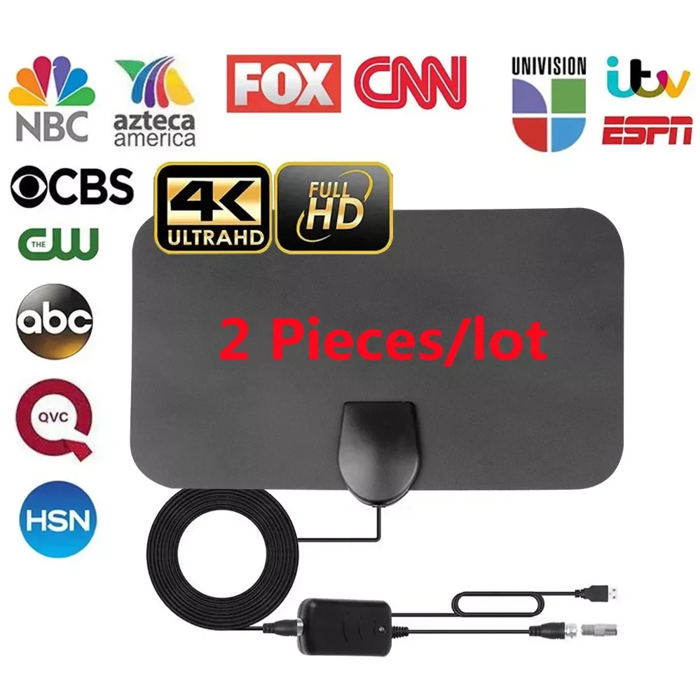 2 Pieces/lot 8K 4K DVB-T2 3000 Miles TV Antenna Booster Indoor Digital Active Aerial HD 25DB High Gain For tv box RV Car antenna
2 Pieces/lot 8K 4K DVB-T2 3000 Miles TV Antenna Booster Indoor Digital Active Aerial HD 25DB High Gain For tv box RV Car antenna