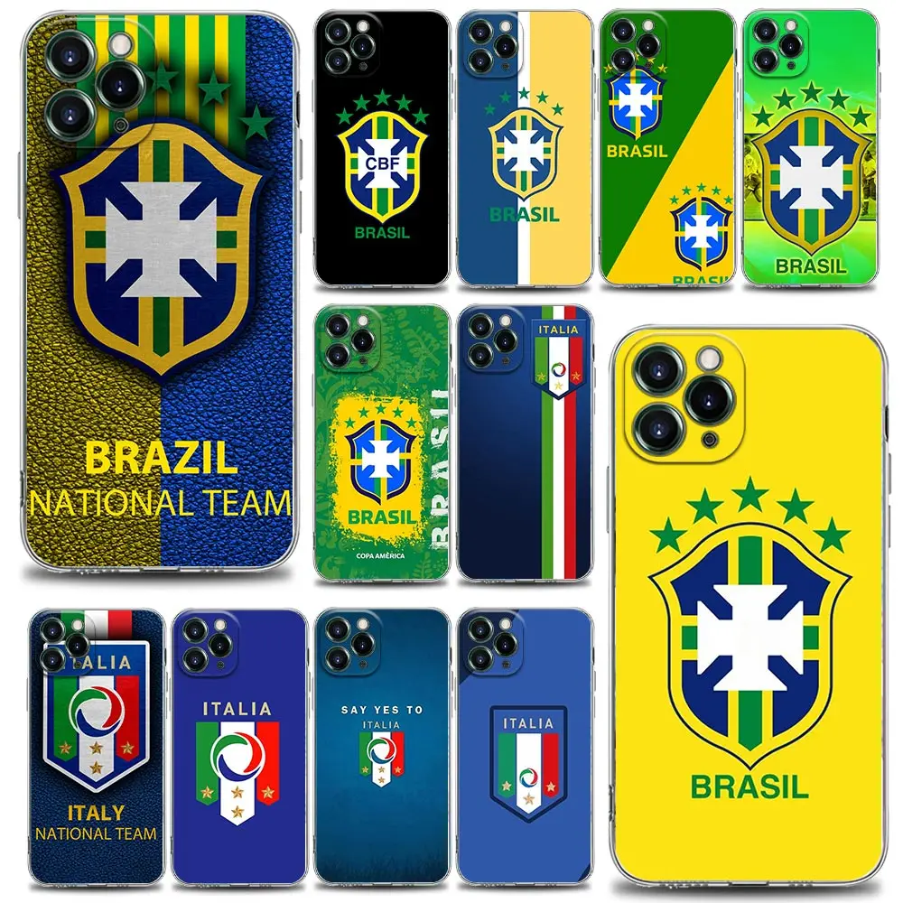 Funda Coque Clear Phone Case for iPhone Apple 11 12 13 14 Pro 7 8 SE X XR XS Max Mini Plus Case Flag Of Brazil Football Team 
Funda Coque Clear Phone Case for iPhone Apple 11 12 13 14 Pro 7 8 SE X XR XS Max Mini Plus Case Flag Of Brazil Football Team