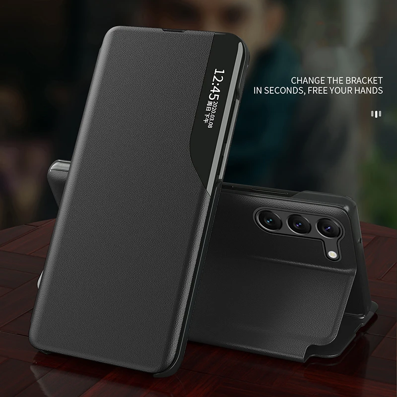 Flip Leather Smart Window View Magnetic Support Phone Case For Samsung Galaxy S22 S21 S23 Ultra S20 Plus FE Luxury Stand Cover
Flip Leather Smart Window View Magnetic Support Phone Case For Samsung Galaxy S22 S21 S23 Ultra S20 Plus FE Luxury Stand Cover