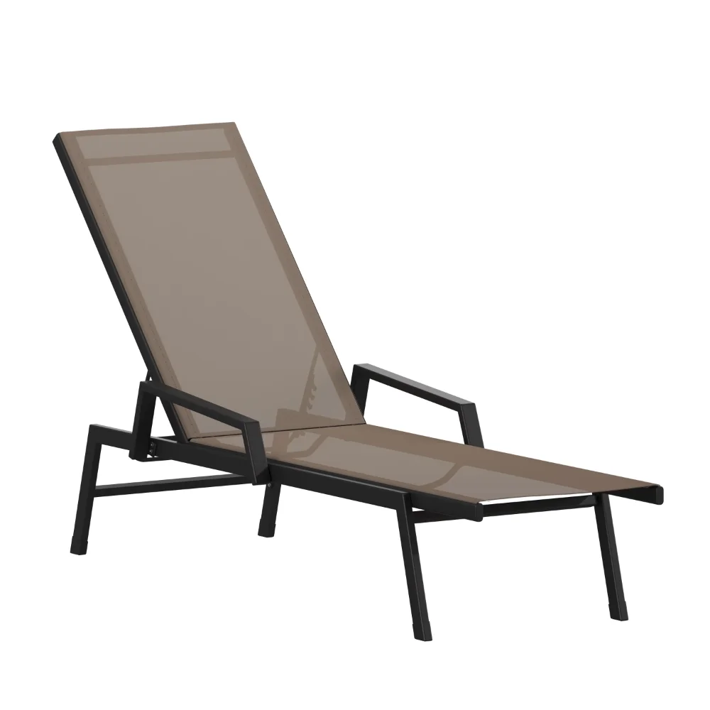 Flash Furniture Brazos Adjustable Chaise Lounge Chair with Arms, All-Weather Outdoor Five-Position Recliner, Black/Brown
Flash Furniture Brazos Adjustable Chaise Lounge Chair with Arms, All-Weather Outdoor Five-Position Recliner, Black/Brown