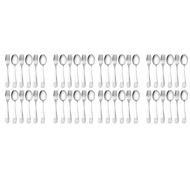 8X Stainless Steel Child Safety Cutlery Bear Children Spoon And Fork Set Toddler Utensils Metal Cutlery Set
8X Stainless Steel Child Safety Cutlery Bear Children Spoon And Fork Set Toddler Utensils Metal Cutlery Set
