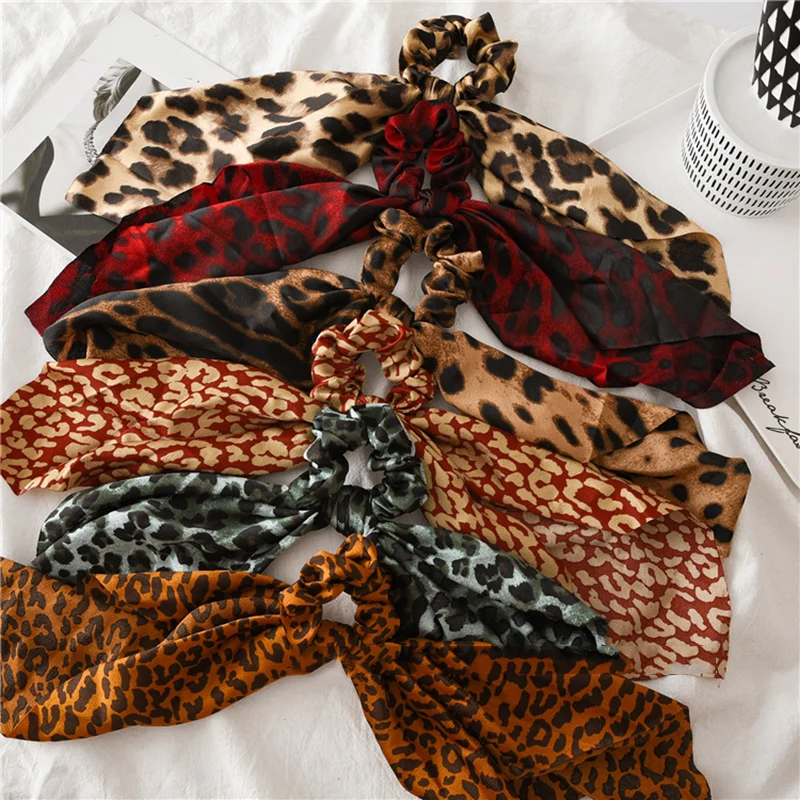 Fashion Leopard Print Scrunchies Bow Fabric Elastic Hair Bands Long Ribbon Ponytail Scarf Hair Tie Women Girls Hair Accessories
Fashion Leopard Print Scrunchies Bow Fabric Elastic Hair Bands Long Ribbon Ponytail Scarf Hair Tie Women Girls Hair Accessories