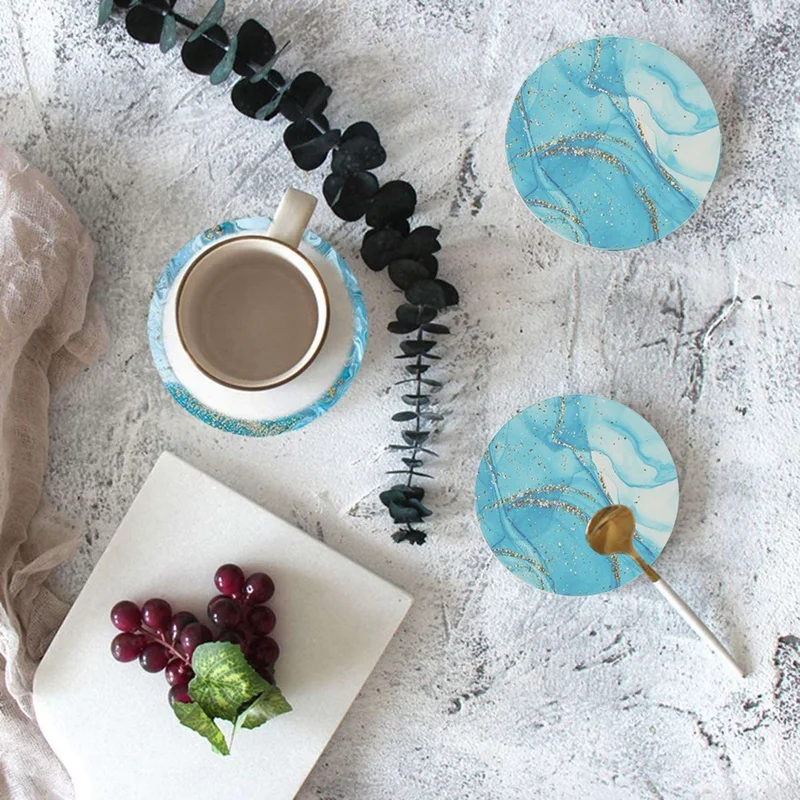 Coasters For Drink,Absorbent Ceramic Stone Coaster With Cork Base,Drink Coaster With Holder For Drink Wine Mugs And Cups
Coasters For Drink,Absorbent Ceramic Stone Coaster With Cork Base,Drink Coaster With Holder For Drink Wine Mugs And Cups