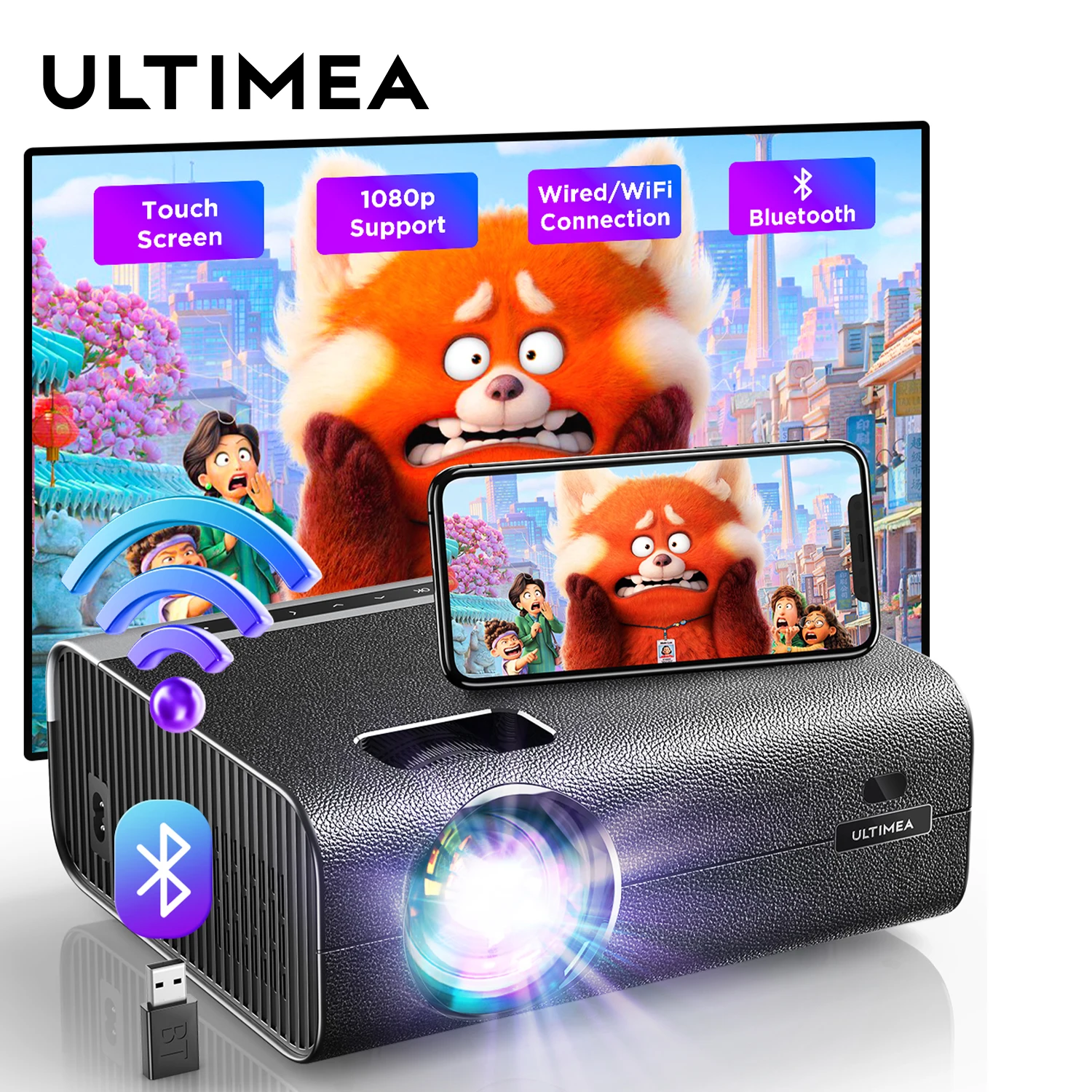ULTIMEA 5G WIFI Projector Mini Smart Support 1080P Full HD Movie Proyector 200'' Large Screen Home LED Bluetooth Projectors
ULTIMEA 5G WIFI Projector Mini Smart Support 1080P Full HD Movie Proyector 200'' Large Screen Home LED Bluetooth Projectors