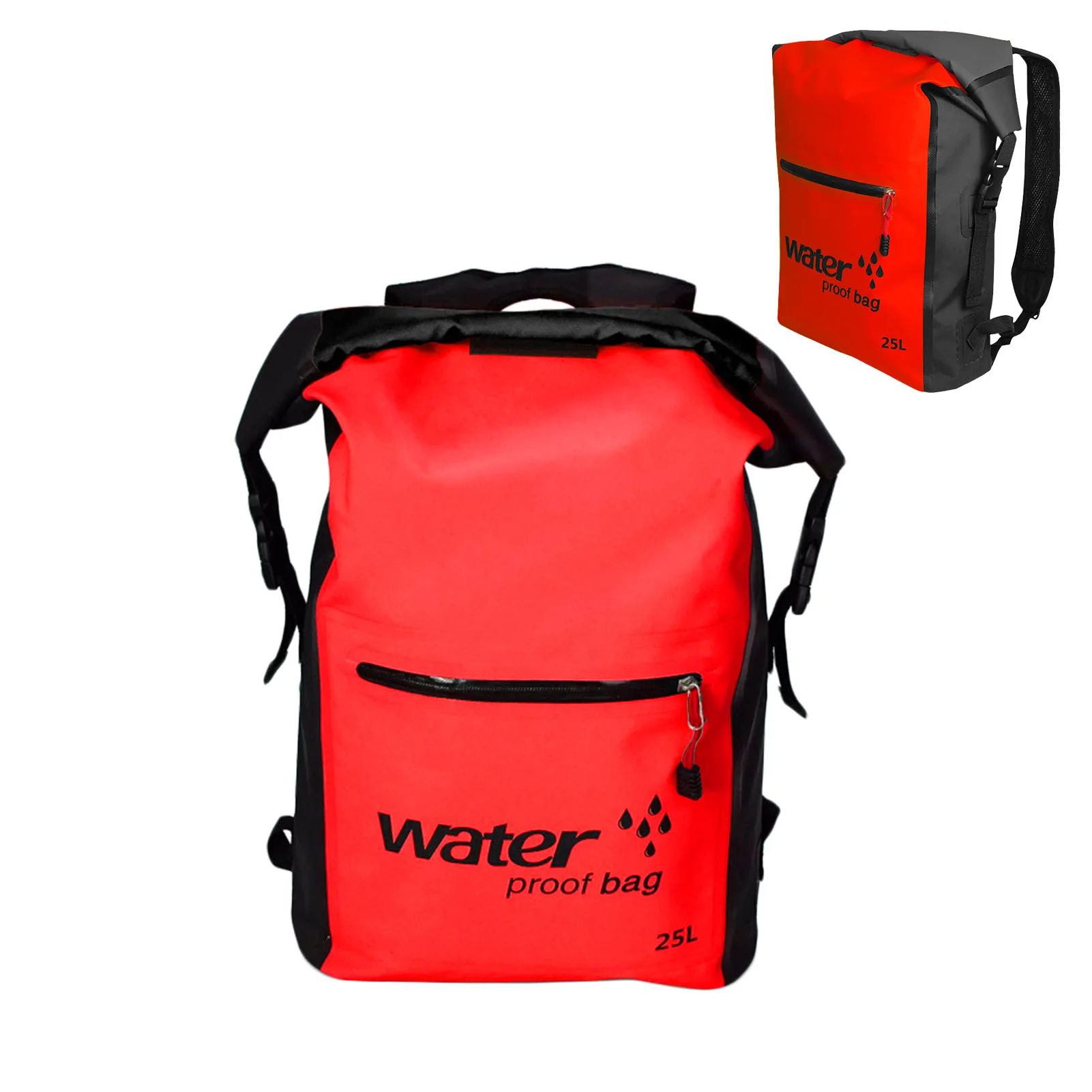 Waterproof Dry Bag Waterproof Backpack 25LHeavy Duty Roll-Top Closure With Easy Access Front-Zippered Pocket Adjustable Straps
Waterproof Dry Bag Waterproof Backpack 25LHeavy Duty Roll-Top Closure With Easy Access Front-Zippered Pocket Adjustable Straps