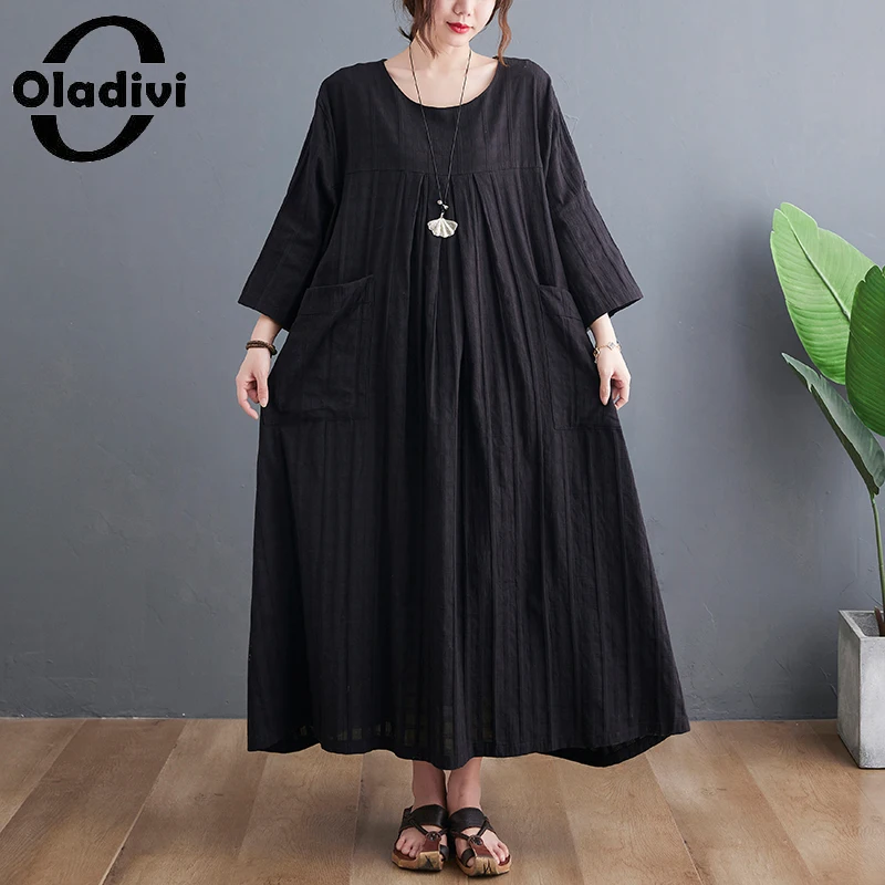 Oladivi Big Long Dress for Women 2022 Spring New Long Sleeve Casual Loose Oversized Dresses Large Size Vestidios 6407 6XL 8XL
Oladivi Big Long Dress for Women 2022 Spring New Long Sleeve Casual Loose Oversized Dresses Large Size Vestidios 6407 6XL 8XL