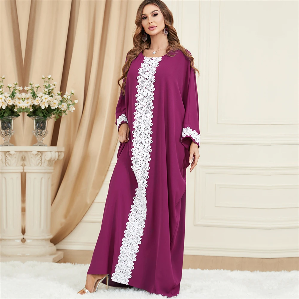Eid Mubarak Batwing Sleeve Lace Abaya Women Muslim Dubai Party Gown African Dashiki Morocco Kaftan Dubai Maxi Dress Ramadan Robe
Eid Mubarak Batwing Sleeve Lace Abaya Women Muslim Dubai Party Gown African Dashiki Morocco Kaftan Dubai Maxi Dress Ramadan Robe