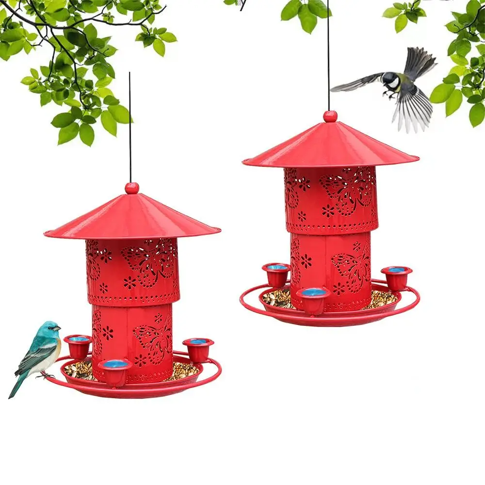 New Flowers Decoration Hanging Garden Decoration Metal Bird Feeder Double Layer Humming Bird Feeder
New Flowers Decoration Hanging Garden Decoration Metal Bird Feeder Double Layer Humming Bird Feeder