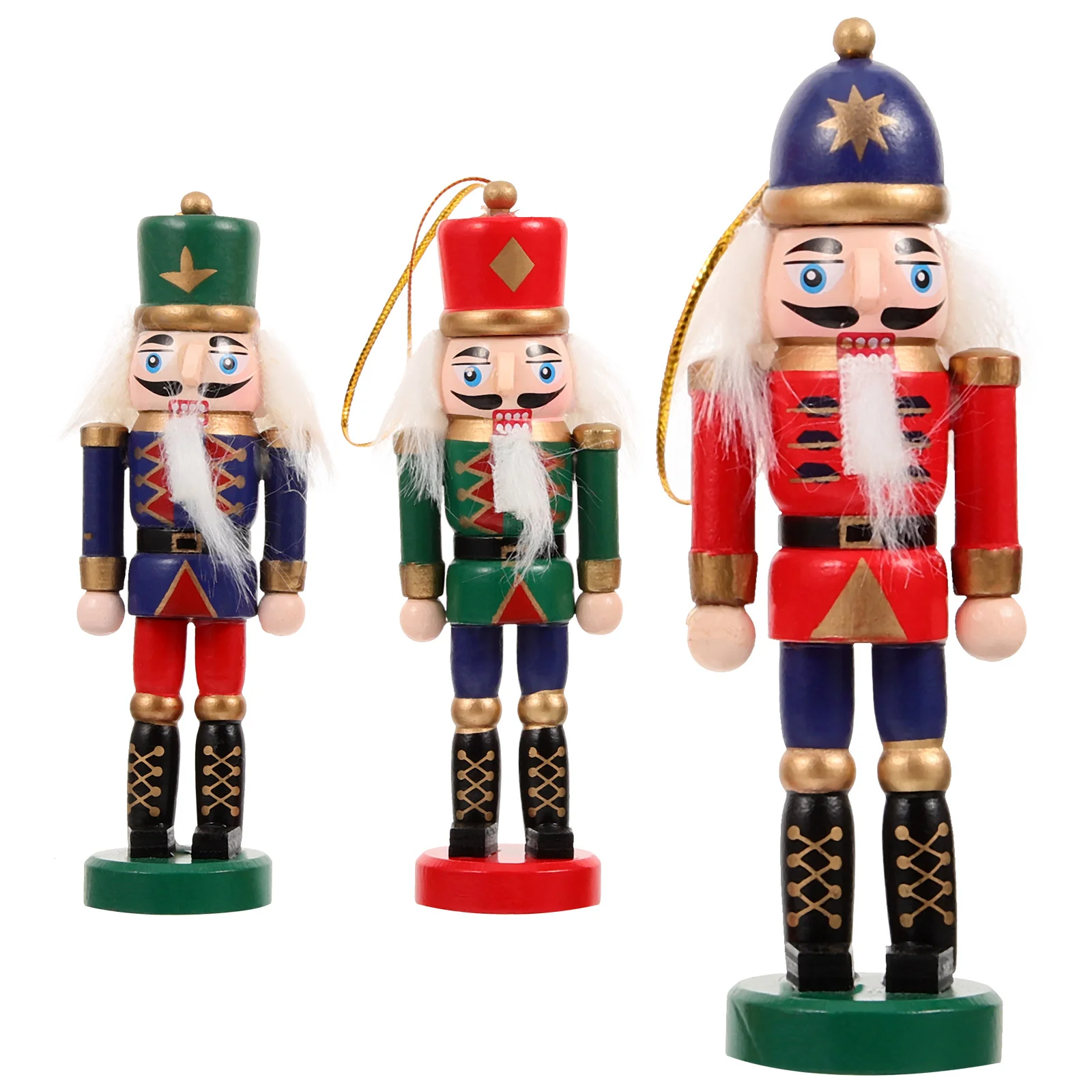 3 Pcs Pendant Nutcracker Xmas Tree Decorations Wooden Hanging Nutcrackers Craft
3 Pcs Pendant Nutcracker Xmas Tree Decorations Wooden Hanging Nutcrackers Craft