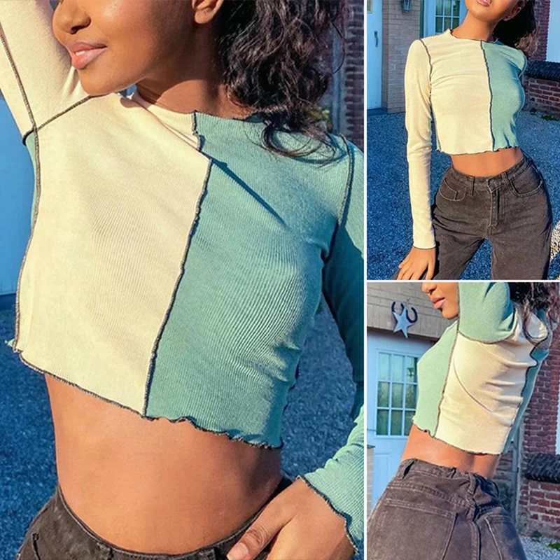 ASDS-Women's Fashion Contrast Color Stitching Lace Thread Knitted Long Sleeve Top Green
ASDS-Women's Fashion Contrast Color Stitching Lace Thread Knitted Long Sleeve Top Green