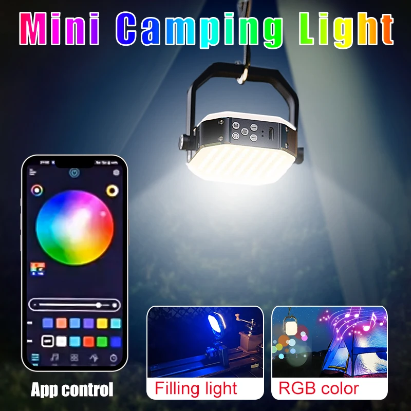 Mini RGB Filling Lamp Rechargeable Flashlight Camping Tent Lantern Voice Control LED Light 2sides Live Atmosphere Lamp Outdoor
Mini RGB Filling Lamp Rechargeable Flashlight Camping Tent Lantern Voice Control LED Light 2sides Live Atmosphere Lamp Outdoor