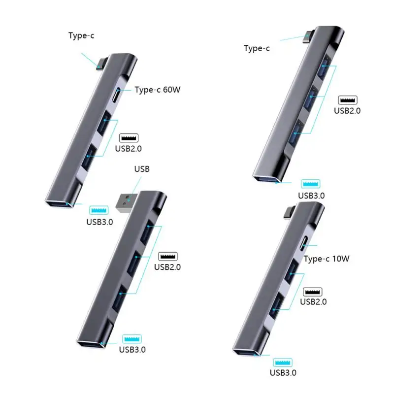 Pd 60w Charging Usb2.0/usb3.0 Docking Station High Speed Usb Hub Office Tools Computer Accessories 4 In 1 Usb-c Hub
Pd 60w Charging Usb2.0/usb3.0 Docking Station High Speed Usb Hub Office Tools Computer Accessories 4 In 1 Usb-c Hub