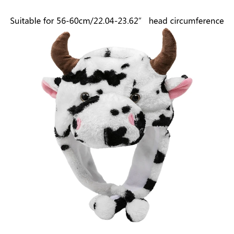 Kawaii Cartoon Cow Hat Cute Warm Windproof Headgear Halloween Dress Up Cosplay Toy Performance Parent-child Props Drop Shipping 
Kawaii Cartoon Cow Hat Cute Warm Windproof Headgear Halloween Dress Up Cosplay Toy Performance Parent-child Props Drop Shipping