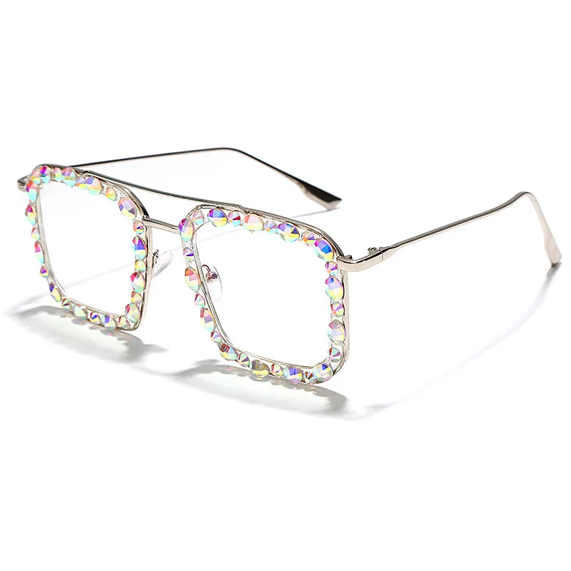 Marine Lens Square Diamond Crystal Sunglasses Women's Fashion Street Shooting Decorative Glasses Personalized Women Glasses
Marine Lens Square Diamond Crystal Sunglasses Women's Fashion Street Shooting Decorative Glasses Personalized Women Glasses
