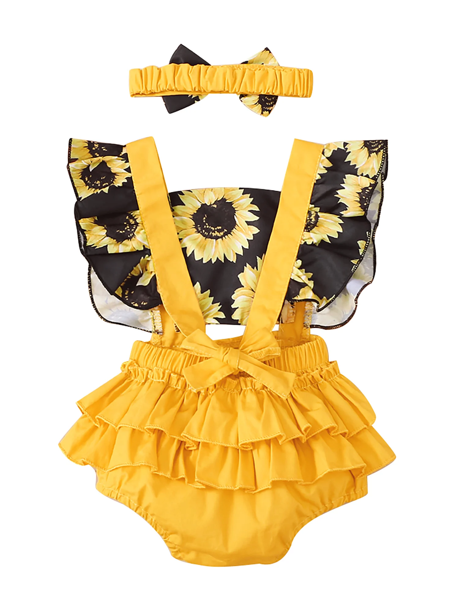 Nowborn Baby Girls Sleeveless Butterfly Sleeve Summer Floral Square Neck Fashion Printing Ruffle Pullover Headband Romper Set
Nowborn Baby Girls Sleeveless Butterfly Sleeve Summer Floral Square Neck Fashion Printing Ruffle Pullover Headband Romper Set