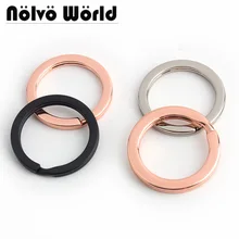 10-50pcs 3 colors 2 size 23mm Rose gold tabular durable key ring Rainbow keycharm rings on sale