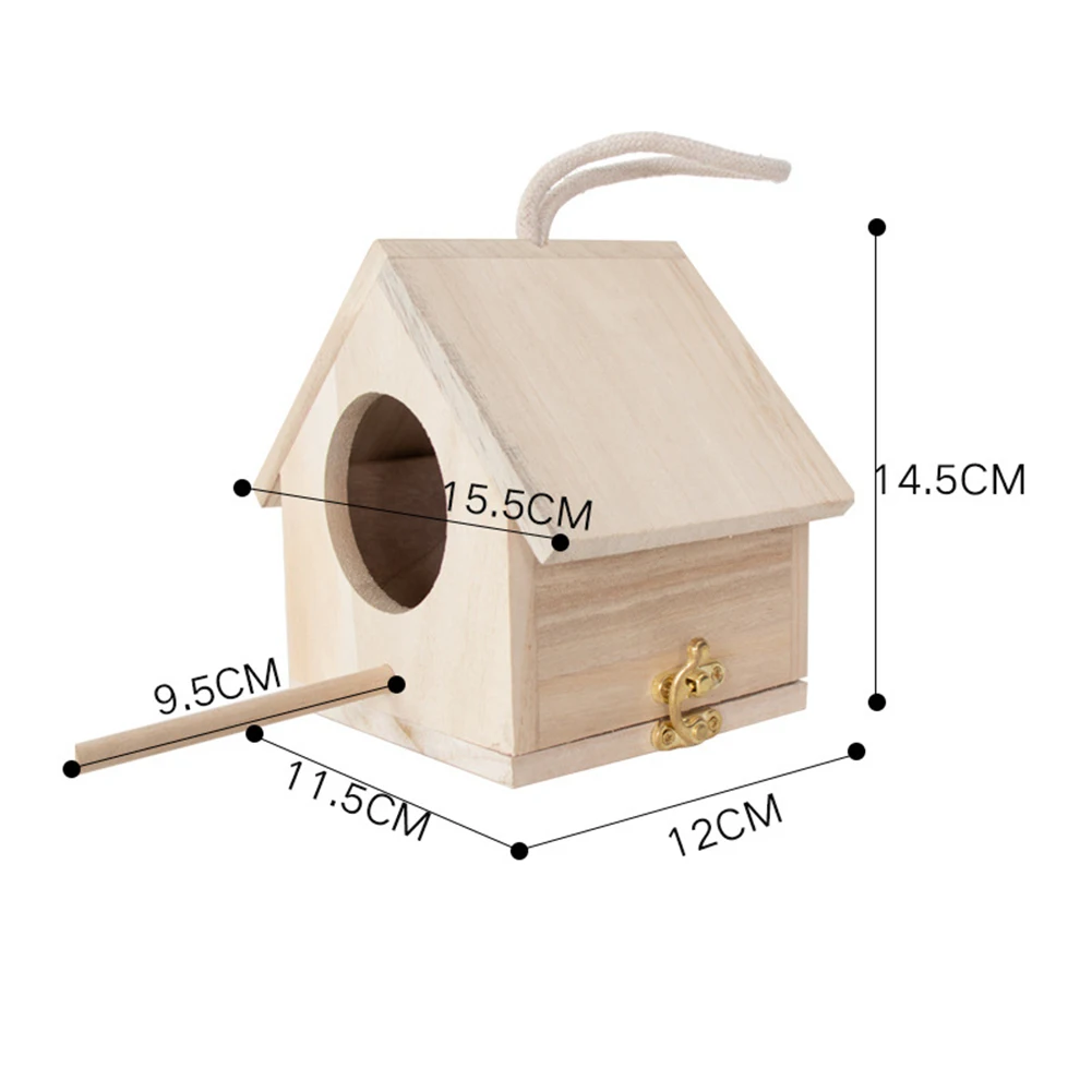 Hot New Practical Bird House Small Sparrow Station Wild Wooden Feeding Garden Hanging Nest Box Novelty Outdoor
Hot New Practical Bird House Small Sparrow Station Wild Wooden Feeding Garden Hanging Nest Box Novelty Outdoor