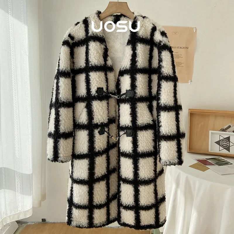 Premium Checkerboard Exclusive Luxury Brand Faux Lamb Fur Winter Coat Women Jacket Longline Thick Warm Belt Button Overcoats
Premium Checkerboard Exclusive Luxury Brand Faux Lamb Fur Winter Coat Women Jacket Longline Thick Warm Belt Button Overcoats