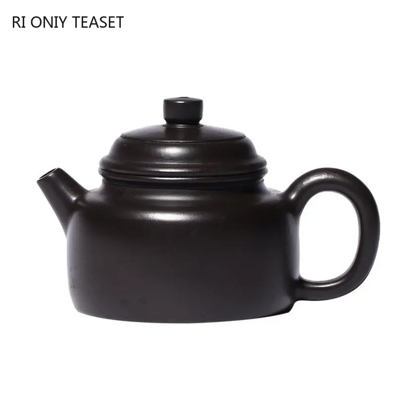 

90ml Yixing Small Capacity Purple Clay Teapots Famous Artists Handmade Tea Pot Raw Ore Black Mud Kettle Chinese Zisha Tea Set