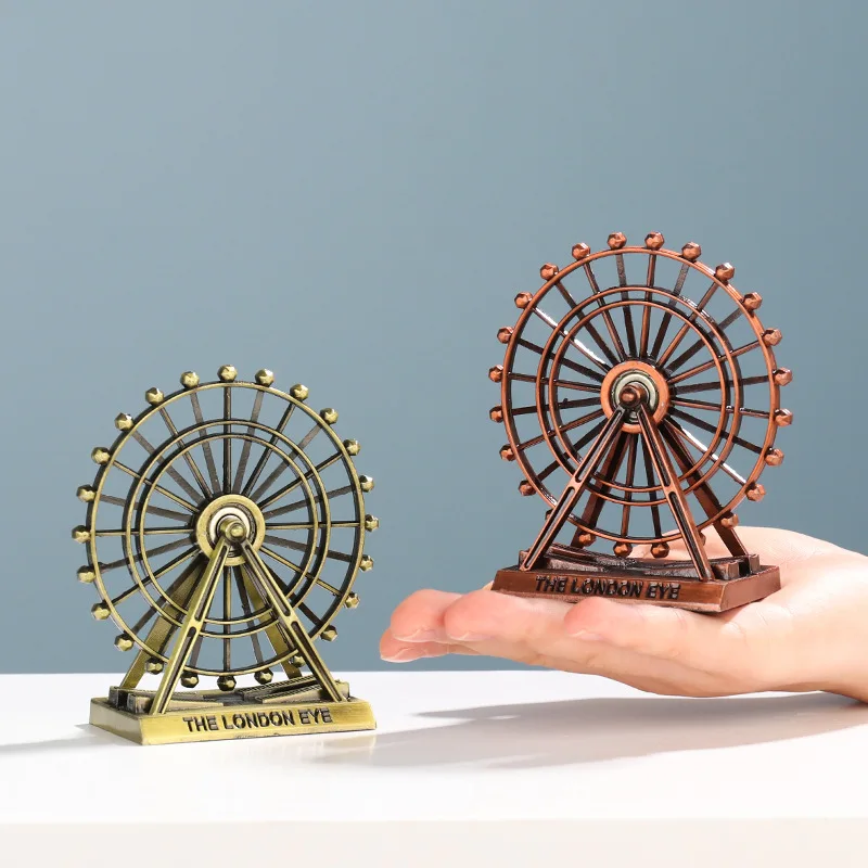 European Retro Rotatable Ferris Wheel Metal Craft Model Modern Home Decoration Dining Table Study Ornaments Decoração Para Casa
European Retro Rotatable Ferris Wheel Metal Craft Model Modern Home Decoration Dining Table Study Ornaments Decoração Para Casa