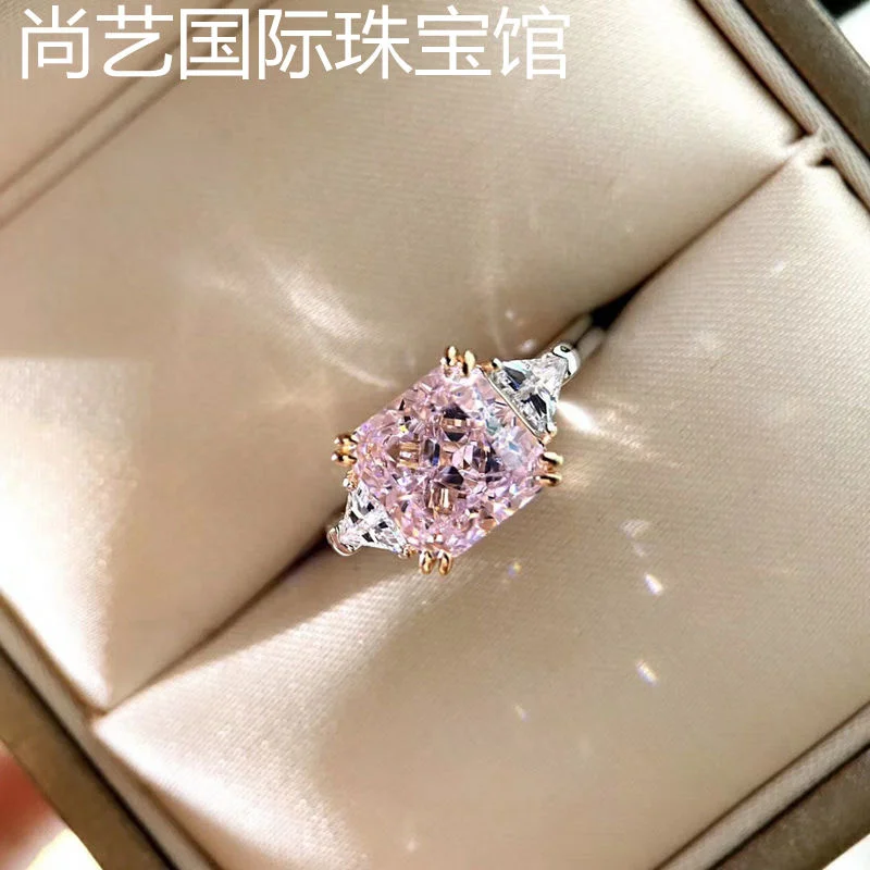 Sterling Silver Super Flash Moissant 3-carat Pink Beautiful Color Diamond Wedding Ring Japan and South Korea
Sterling Silver Super Flash Moissant 3-carat Pink Beautiful Color Diamond Wedding Ring Japan and South Korea