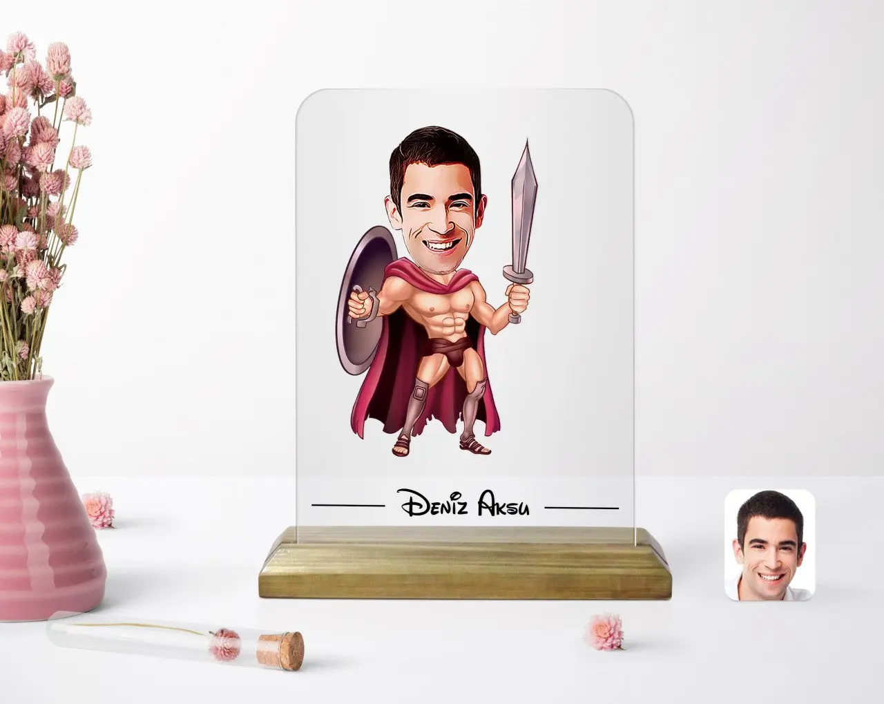 Персонализированная спартанская карикатура деревянная стойка
Персонализированная спартанская карикатура деревянная стойка