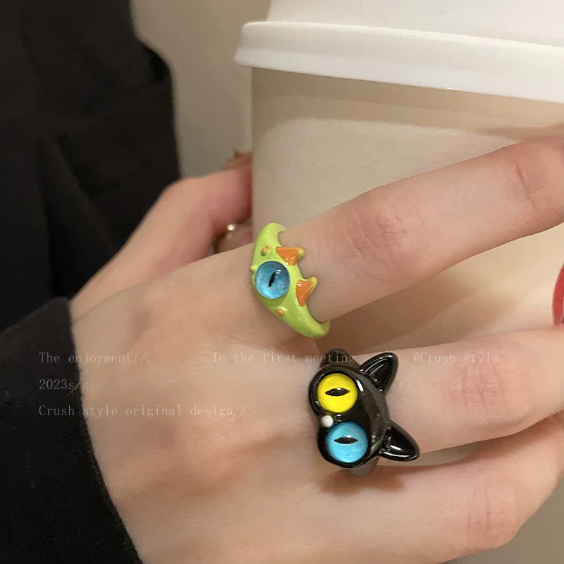 Funny Black Cat Monster Ring Design Fashion Jewellery Girlfriends Couple Rings For Man Party New Gifts
Funny Black Cat Monster Ring Design Fashion Jewellery Girlfriends Couple Rings For Man Party New Gifts