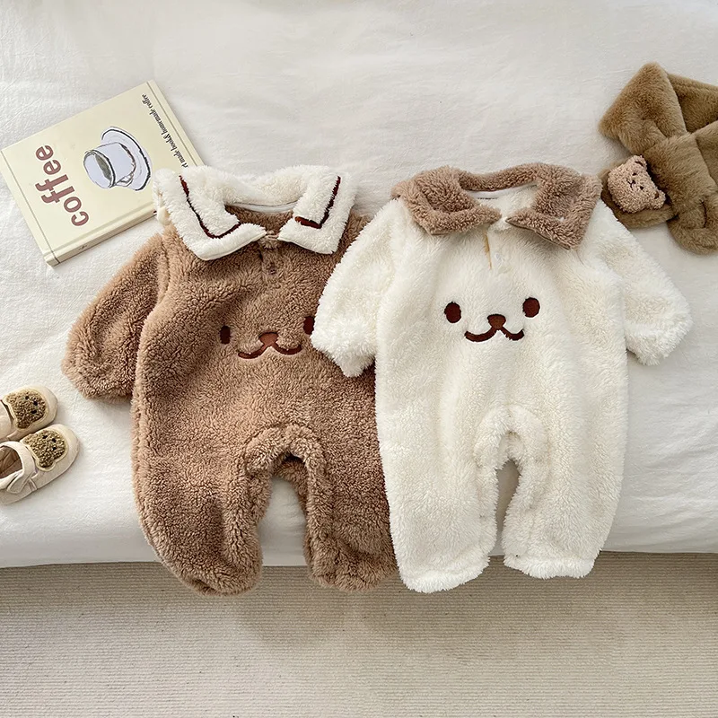 Kids Winter Comfortable Slouchy Romper Cute Cartoon Plush Warm Sailor Collar Pajamas Jumpsuit Baby Girls Boutique Outfits Hot
Kids Winter Comfortable Slouchy Romper Cute Cartoon Plush Warm Sailor Collar Pajamas Jumpsuit Baby Girls Boutique Outfits Hot