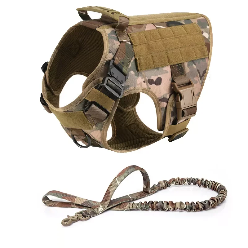 2022New Dog Tactical Harness Vest Metal Buckle MOLLE Padded Large Big Service Dog K9 Harness Leash Set Training German Shepherd
2022New Dog Tactical Harness Vest Metal Buckle MOLLE Padded Large Big Service Dog K9 Harness Leash Set Training German Shepherd