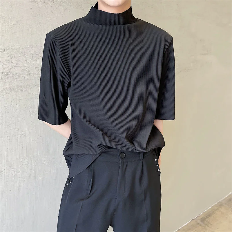 Half Turtleneck T Shirts Men Korean Casual T Shirts Men Fashion Loose Pleated T Shirts Men Streetwear Short Sleeve T Shirts
Half Turtleneck T Shirts Men Korean Casual T Shirts Men Fashion Loose Pleated T Shirts Men Streetwear Short Sleeve T Shirts