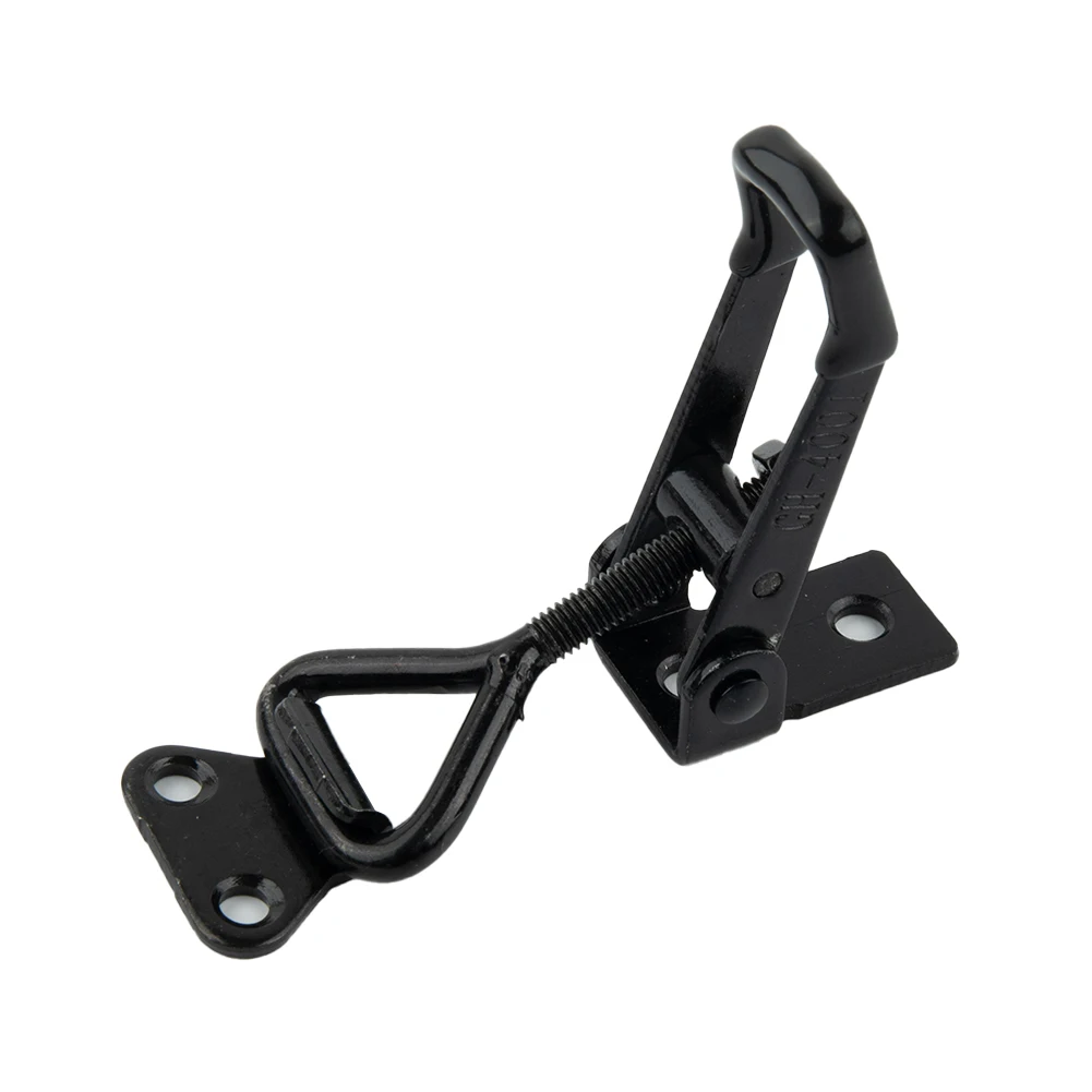 90x27mm Lockers Toggle Clamp Steel Hasp 220lbs Adjustable Black Plated Catch Clip High Carbon Steel Quick Fixture
90x27mm Lockers Toggle Clamp Steel Hasp 220lbs Adjustable Black Plated Catch Clip High Carbon Steel Quick Fixture