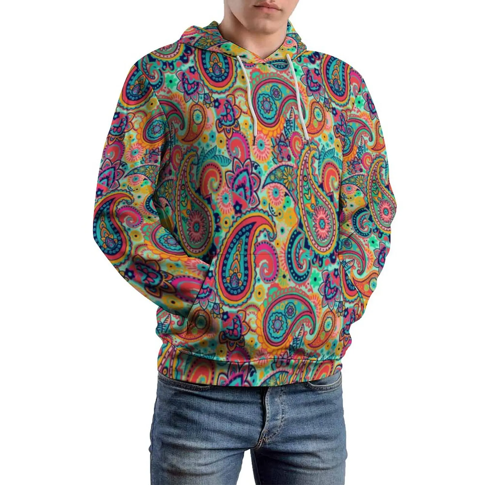 Rainbow Paisley Print Casual Hoodies Long Sleeve Bright Floral Harajuku Hoodie Winter Street Wear Oversize Pattern Sweatshirts
Rainbow Paisley Print Casual Hoodies Long Sleeve Bright Floral Harajuku Hoodie Winter Street Wear Oversize Pattern Sweatshirts