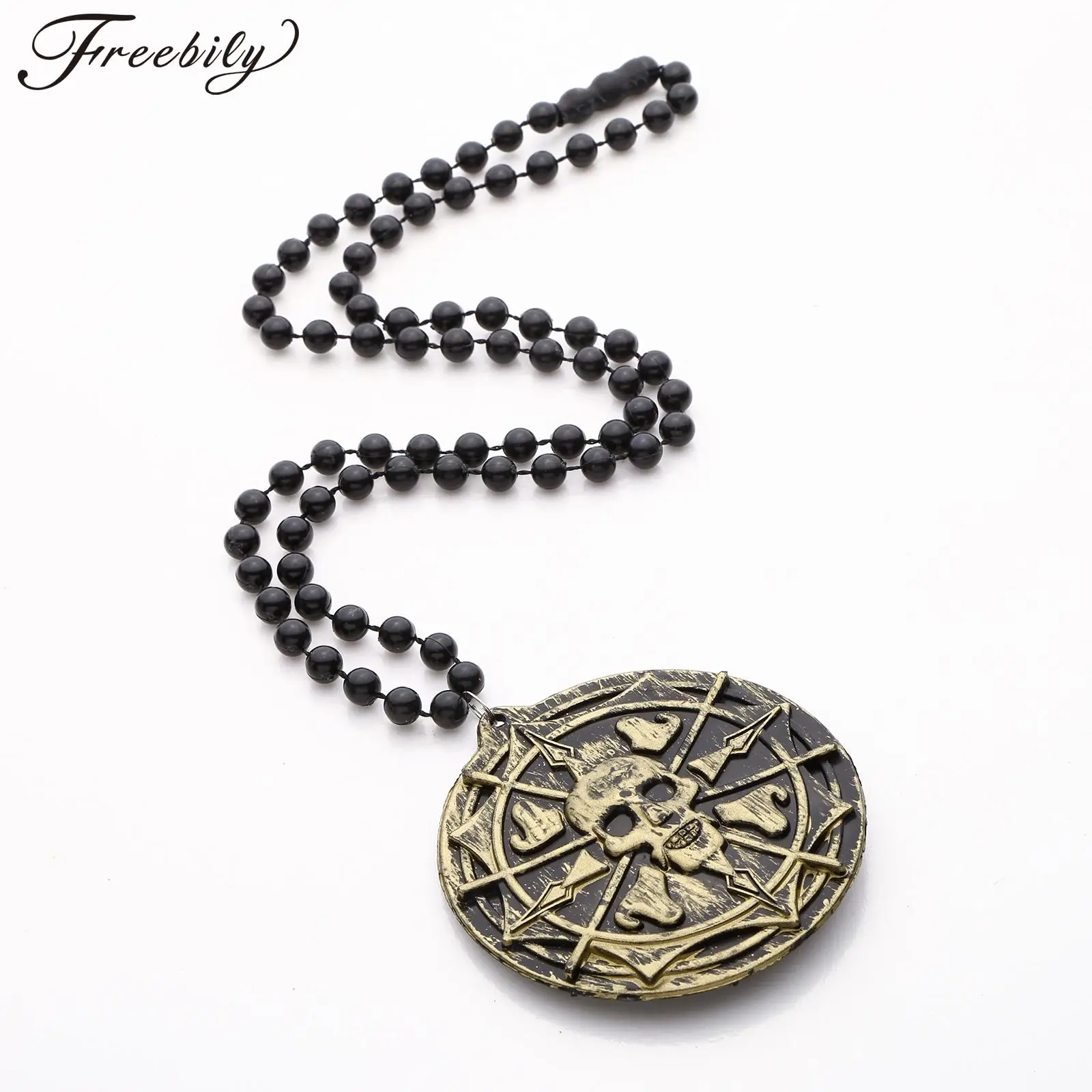 Kids Pirate Cosplay Props Beads Necklace with Skull Pattern Pendant Plastic Toy Halloween Party Masquerade Role Play Supplies
Kids Pirate Cosplay Props Beads Necklace with Skull Pattern Pendant Plastic Toy Halloween Party Masquerade Role Play Supplies