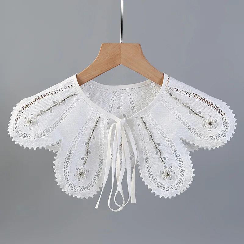 Women Hollow Fake Collars Shawl for Women's Embroidery Shirt Female Detachable Collar Girls Half Shirt Neckwear Faux Col
Women Hollow Fake Collars Shawl for Women's Embroidery Shirt Female Detachable Collar Girls Half Shirt Neckwear Faux Col
