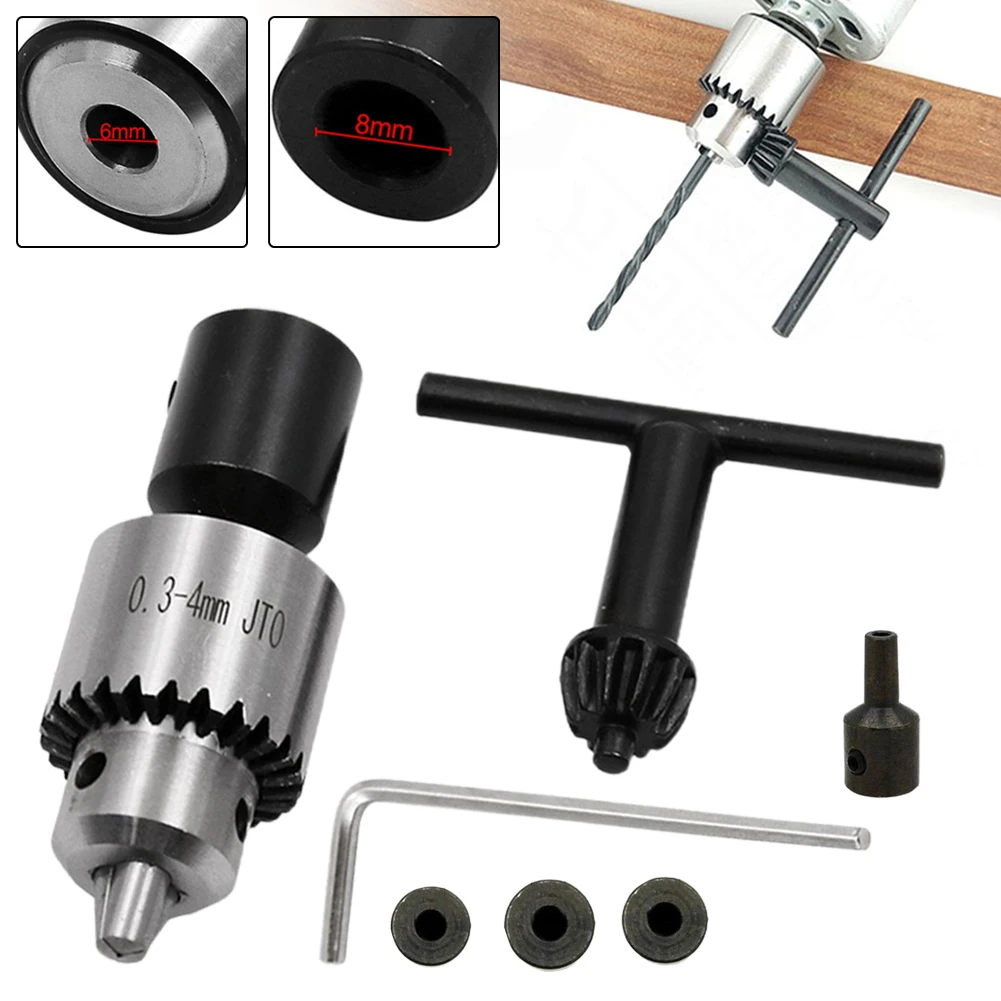 1pc Drill Chuck JT0 Micro Motor Drill Chuck Clamping Range 0.3-4mm Electric Motor Shaft 4-8mm Power Tool Accessories
1pc Drill Chuck JT0 Micro Motor Drill Chuck Clamping Range 0.3-4mm Electric Motor Shaft 4-8mm Power Tool Accessories