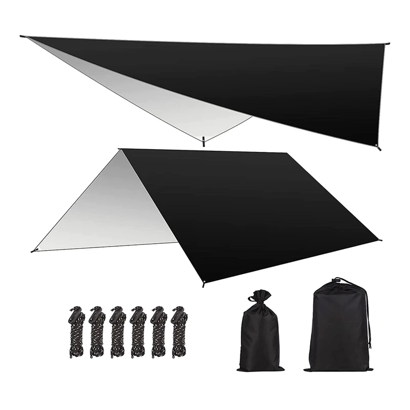 10 X 10 FT Hammock Rain Fly Tent Tarp Waterproof Polyester Camping Tarp Shelter UV Protection Lightweight Tent
10 X 10 FT Hammock Rain Fly Tent Tarp Waterproof Polyester Camping Tarp Shelter UV Protection Lightweight Tent