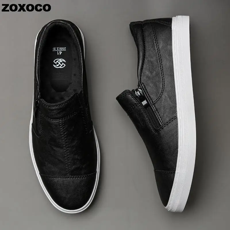 Men PU Leather Casual Shoes Man Driving Shoes Fashion Slip-On Loafers Moccasin Footwear Zipper Flat Shoes Tenis Casual Masculino
Men PU Leather Casual Shoes Man Driving Shoes Fashion Slip-On Loafers Moccasin Footwear Zipper Flat Shoes Tenis Casual Masculino