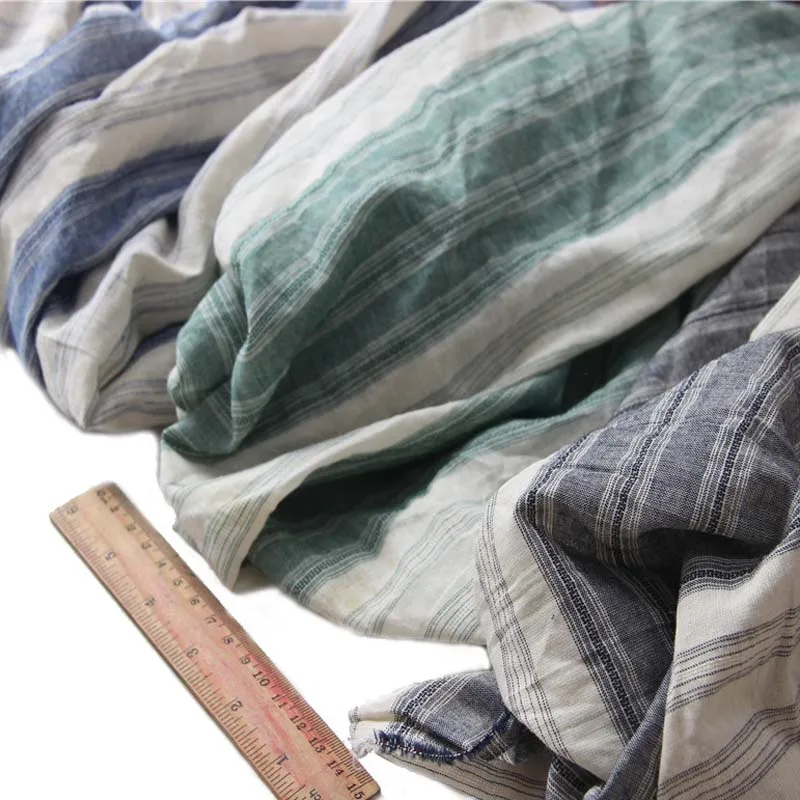 Retro Beige GRAY BLUE GREEN Transverse Stripe 100%Cotton Yarn Dyed Fine Thin Fabric for Summer Fashion Clothes Shirt Dress Craft
Retro Beige GRAY BLUE GREEN Transverse Stripe 100%Cotton Yarn Dyed Fine Thin Fabric for Summer Fashion Clothes Shirt Dress Craft